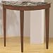 Faux Marble Top Console Table in light cherry