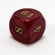 36mm Pearl Doubling Cube, Red with Gold