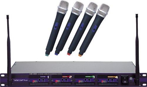 VocoPro UHF-5800 4-Microphone Wireless System, CH 3