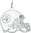 14K White Gold NFL Pittsburgh Steelers Football Helmet Charm