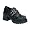 2 3/4 Inch Trendy Goth Shoe Low Platform Oxford Shoe 2 Buckle Strap Chunky Heel Shoes Punk Shoes Black Size: 10
