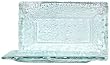 Clear Recycled Spanish Textured Glass Large Rectangle Platter 18.5" x 12"