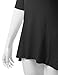 Doublju Womens 3/4 Sleeve Scoop Neck Rayon Hi-Low Flare Tunic Top