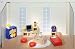 Mobilier pour maison de poupées, salon, 28éléments, bois, 51749
