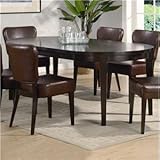 Dining Table with Extension Leaf in Rich Cappuccino Finish