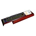 Walnut Stained Cribbage Box, 3-Track