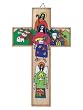 Hand Painted Wood Crosses - Mary and Joseph - 7.9 Inch./20 Cm.