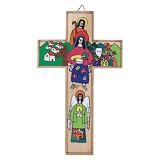 Hand Painted Wood Crosses - Mary and Joseph - 7.9 Inch./20 Cm. ~ Exporsal