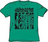  : DC Comics Justice League PROTECTING THE EARTH Adult Kelly Green T-shirt Tee Shirt
