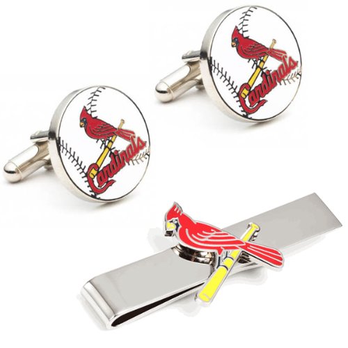 St. Louis Cardinals Cufflinks and Tie Bar Gift Set