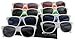 Edge I-Wear 8 Pack 80's High Quality Neon Horned Rim Sunglasses with 100% UVA/UVB Protection 5402R-SET-8 (Made in Taiwan)