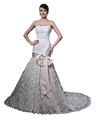 Strapless Natural   Waistline Vintage Lace Floor Length Mermaid  Dress