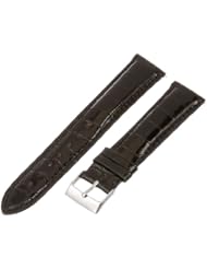 Swiss Watch International 20 MM Black Genuine Crocodile Strap 20AAN01M