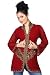 Burgundy long sleeves Kurti/Tunic with jacket style beadwork