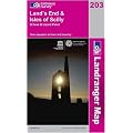 Land's End and Isles of Scilly, St.Ives and Lizard Point (OS Landranger Map)