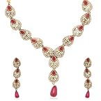 Deccan Pearls Women Girls Necklace and Sets BSB 06048 Gold Red Green
