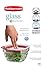 Rubbermaid Easy Find Lid Glass Food Storage Container, 2.5 cup (set of 4) and Free Baker's Secret Spatula - Bundle
