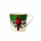 Lenox Winter Greetings Green Mugs, Set of 4