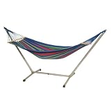 Outdoor Patio Aruba Hammock and Stand Set - Blue