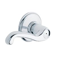 Schlage F40FLA625 Flair Privacy Lever, Bright Chrome