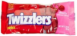 Twizzlers Nibs, Cherry, 2.25-Ounce Packets (Pack of 36)