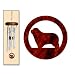 Bearded Collie Wind Chimes X-SMALL Silver