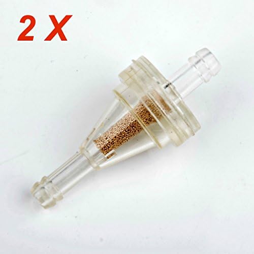 Comebuy168 Slim line Compact Body 3/16" 1/4" Inline Gas Fuel Filter for Honda Polaris Kawasaki Suzuki UTV ATV Motorcycle 2pcs