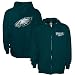 Philadelphia Eagles Green Touchback Full Zip Hoody Sweatshirt