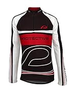 PROTECTIVE Maillot Ciclismo Matthew Ls Kids (Negro / Rojo / Blanco)