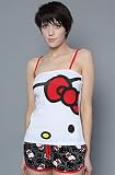 Hello Kitty Intimates The Kitty Play Big Graphic Short Set in White,Sleepwear for Women