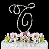 RENAISSANCE MONOGRAM WEDDING CAKE TOPPER SMALL LETTER T