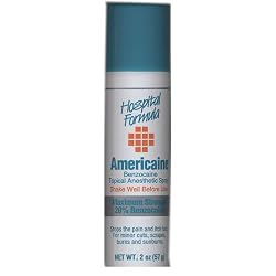 Americaine Benzocaine Topical Anesthetic Spray Maximum Strength 20% Benzocaine 2 OZ