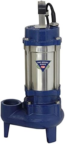 Submersible Sewage Pump, 4/10HP, 115V, 22ft