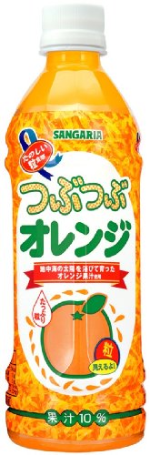 サンガリア つぶつぶオレンジ 500mlPET×24本