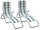 Set of 2 Textaline Tuscany Sun Loungers