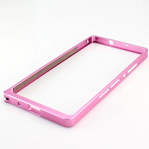 Slim Ultra Thin Metal Hard Frame Bumper Case Cover for Huawei Ascend P7 Bumper (Light Pink)