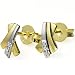 Goldmaid Damen-Ohrstecker 585 Bicolor 2 Diamanten 0,01ct Pa O2969BI