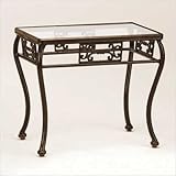 Barbados Motif Rectangular Glass End Table Finish: Textured Cypress, Glass Type: Clear