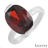 BOMA Elegant and Beautiful Solitaire Ring With 6.20ctw Genuine Garnet in 925 Sterling silver. Total item weight 6g - Certificate Available.