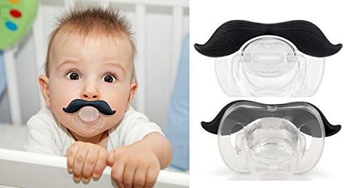 DOUBLE PACK! "The Original" Happy Babies Funny Mustache Pacifier