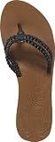 Reef Womens In Cahoots Flat Sandals in Black
