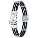 Invicta Men's Stainless Steel and Rubber w/ Diamond Accent Bracelet