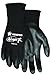 MCR Safety Ninja X N9674M Work Gloves, 15 Gauge Nylon/Lycra Shell, Bi-Polymer Coated Palm & Fingertips, Medium,Black