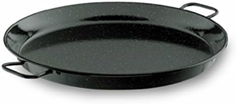 24" - 60cm Vaello Black Enamel Paella Pan