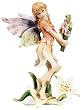 Passionate Fairy Holding Flowers Figurine - Cold Cast Resin - 4.75'' Height