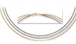 14K Tri-Color Gold Three-Strands Necklace - 18"