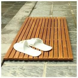 Premium Teak Frameless Bath Mat Size: 1" H x 20" W x 40" D