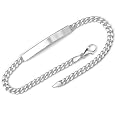 Graviertes Silberarmband