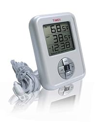 Timex TX5040 Electronic Indoor/Outdoor Thermometer with Clock - White