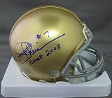 Joe Theismann Notre Dame Fighting Irish NCAA Hand Signed Mini Football Helmet with 2003 CHOF Inscription